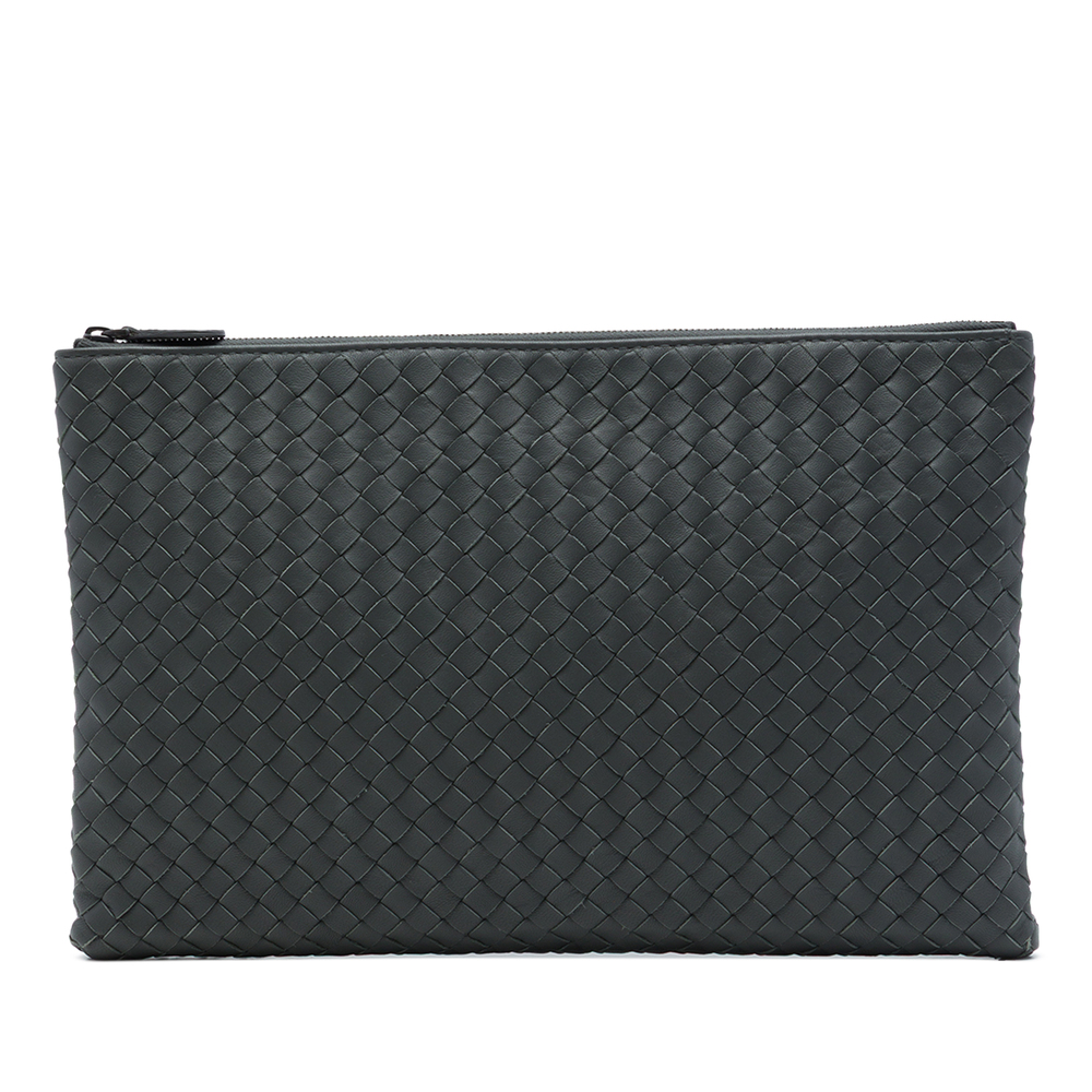 Pre-Loved Bottega Veneta Nappa Intrecciato Clutch